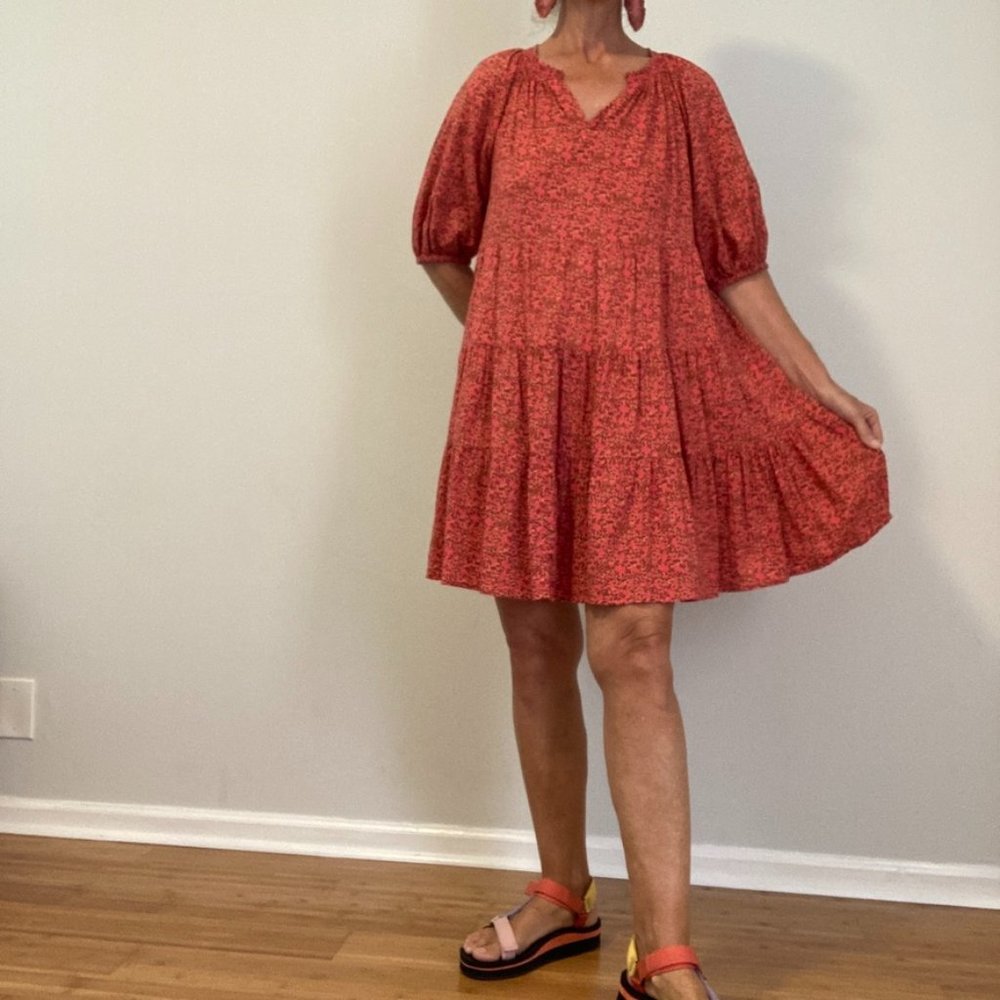 Mini Dress Small Red, Pink & Gold